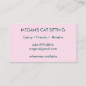 キュートな子猫カラフルのベおもしろいッツ 名刺 (裏面)