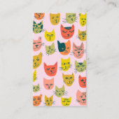 キュートな子猫カラフルのベおもしろいッツ 名刺 (正面)