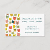 キュートな子猫カラフルのベおもしろいッツ 名刺 (正面)