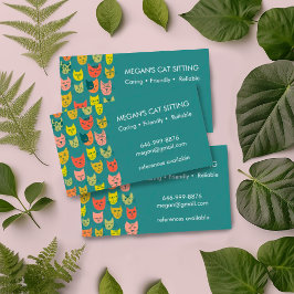 キュートな子猫カラフルのベおもしろいッツ 名刺