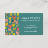 キュートな子猫カラフルのベおもしろいッツ 名刺 (正面)