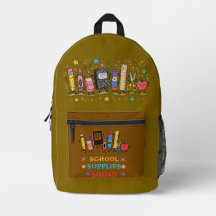 キュートな学校用品スクワッド 楽しい新学期
