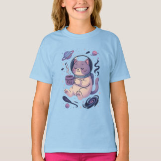 キュートな宇宙猫アート | Meowstronaut Fuel マグ&Tシャツ Tシャツ