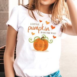 キュートな小さなカボチャのベビーシャワー Tシャツ