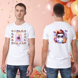 キュートな小さな幽霊のハロウィンお誕生日おめでとうパパ トライブレンドTシャツ