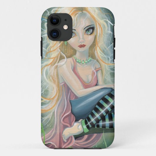 キュートな小さな星の光の妖精の幻想的なアートのiPhoneケース Case-Mate iPhoneケース (裏面)