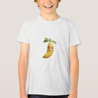 キュートな幸せなバナナの3DキャラクターTシャツ トライブレンドTシャツ