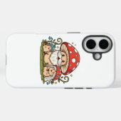 キュートな幸せキノコ家族プリントiPhoneケース Case-Mate iPhoneケース (裏面 (横))
