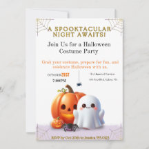 キュートな幽霊とかぼちゃのハロウィンコスチュームパーティー