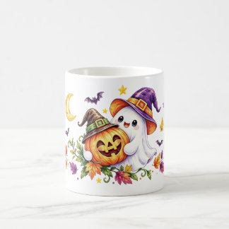 キュートな幽霊のかぼちゃの魔女の帽子ハロウィンマグ コーヒーマグカップ