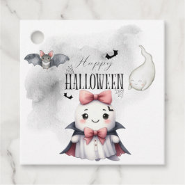 キュートな幽霊のかぼちゃコウモリハロウィン フェイバータグ