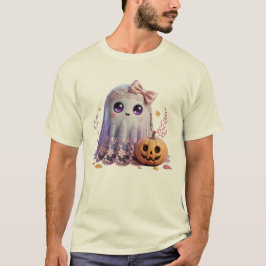 キュートな幽霊のハロウィンシャツ - 可愛いパステルTシャツ Tシャツ