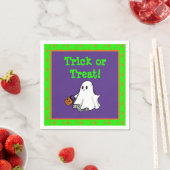 キュートな幽霊のハロウィンパーティー スタンダードカクテルナプキン (インサイチュ)