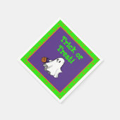 キュートな幽霊のハロウィンパーティー スタンダードカクテルナプキン (角)