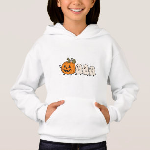 キュートな幽霊のパレード キッズハロウィンパーカー かぼちゃ