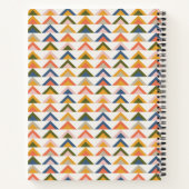 キュートな幾何学模様自然秋パーソナライズされた ノートブック (裏面)