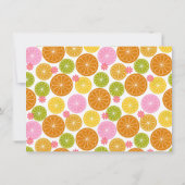 キュートな幾何学的パーソナライズされたフルーツ文房具名 ノートカード (裏面)