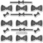 キュートな弓タイカスタムズビニールシール シール (正面)