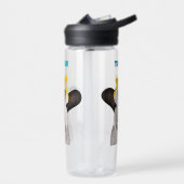 キュートな弓パーソナライズされた牛 ウォーターボトル (左面)