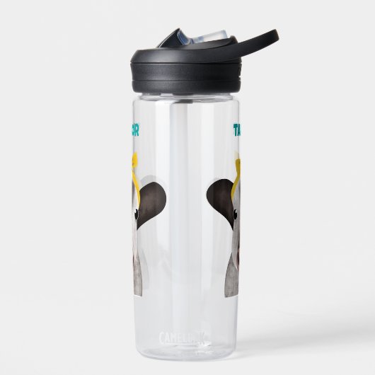 キュートな弓パーソナライズされた牛 ウォーターボトル (左面)