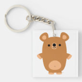 キュートな強い漫画クマのアクリルキーチェーン キーホルダー (正面)