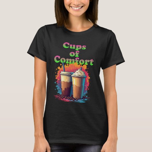 キュートな心地よいホットアイスコーヒティー Tシャツ (正面)