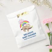 キュートな怠け者のスロスと太陽&レインボーベビーシャワー フェイバーバッグ (封をした状態)