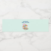 キュートな怠け者のスロスと太陽&レインボーベビーシャワー ペットボトルラベル (シングルラベル)