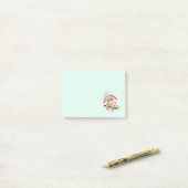 キュートな怠け者のスロスと太陽&レインボー ポストイット (デスク上)