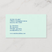 キュートな怠け者のスロスと太陽&レインボー 名刺 (裏面)