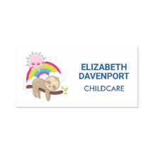 キュートな怠け者のスロスと太陽&レインボー