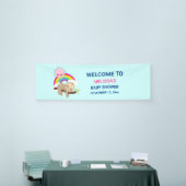 キュートな怠け者のスロスと太陽&レインボー 横断幕 (トレードショー)