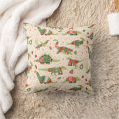 キュートな恐竜のクリスマスセーター クッション (ブランケット)