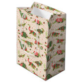 キュートな恐竜のクリスマスセーター ミディアムペーパーバッグ (裏面アングル)