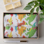 キュートな恐竜のクリスマスパーソナライズされた 薄葉紙 (ギフト)