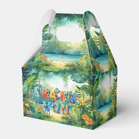 キュートな恐竜のビーフボックス フェイバーボックス (正面サイド)