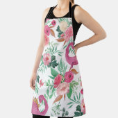 キュートな恐竜のヴィンテージ花柄 エプロン (インサイチュ)