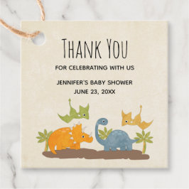 キュートな恐竜の先史時代の野生動物ありがとう フェイバータグ