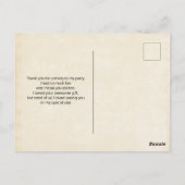 キュートな恐竜の先史時代の野生動物ありがとう ポストカード (裏面)