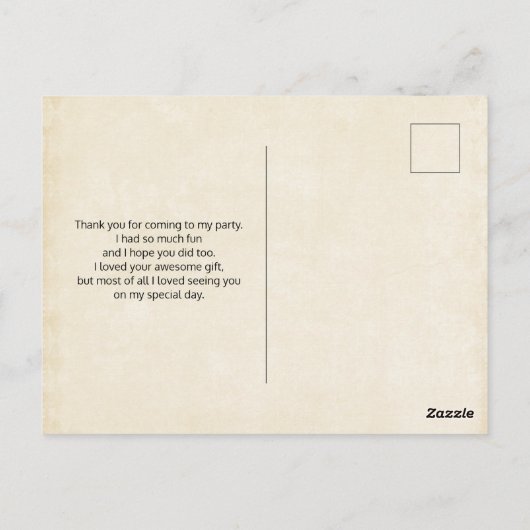 キュートな恐竜の先史時代の野生動物ありがとう ポストカード (裏面)