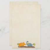 キュートな恐竜の先史時代の野生生物 (正面/裏面)