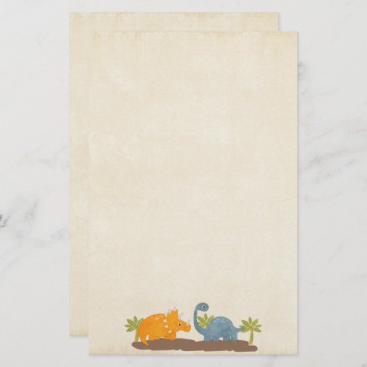 キュートな恐竜の先史時代の野生生物 (正面/裏面)