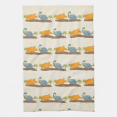 キュートな恐竜の先史時代の野生生物 キッチンタオル (縦)