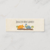 キュートな恐竜の先史時代の野生生物 スキニー名刺 (正面)