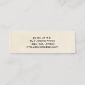 キュートな恐竜の先史時代の野生生物 スキニー名刺 (裏面)