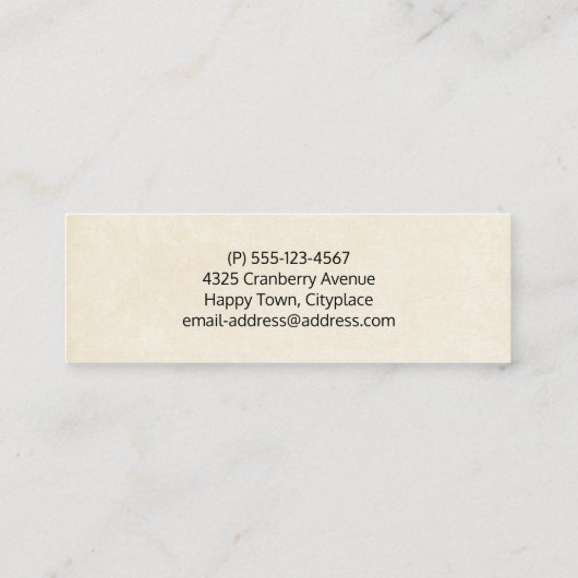 キュートな恐竜の先史時代の野生生物 スキニー名刺 (裏面)