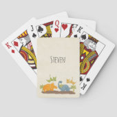 キュートな恐竜の先史時代の野生生物 トランプ (裏面)