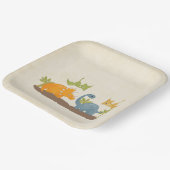 キュートな恐竜の先史時代の野生生物 ペーパープレート (傾斜あり)