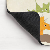 キュートな恐竜の先史時代の野生生物 マウスパッド (コーナー)