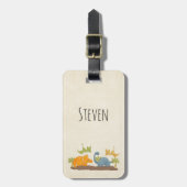 キュートな恐竜の先史時代の野生生物 ラゲッジタグ (正面縦)